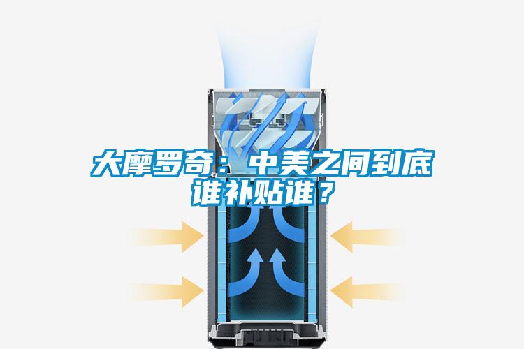 大摩羅奇：中美之間到底誰補貼誰？