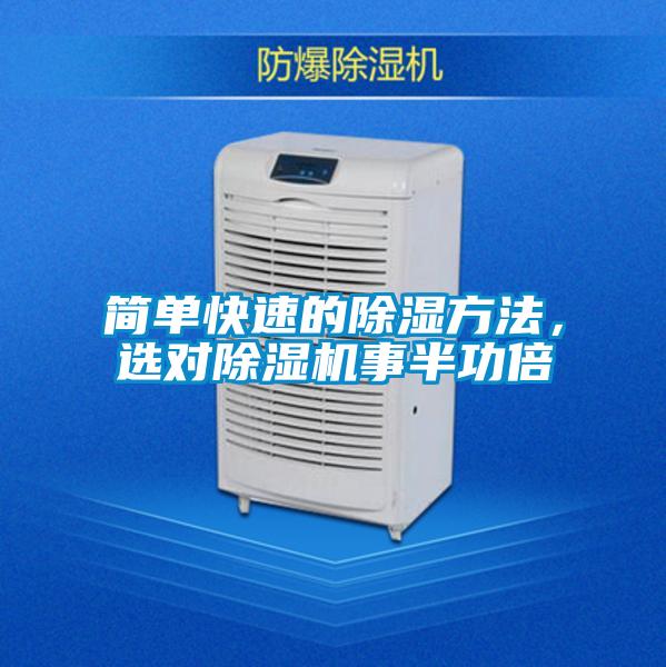 簡單快速的除濕方法，選對除濕機事半功倍