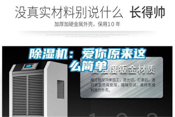 除濕機：愛你原來這么簡單