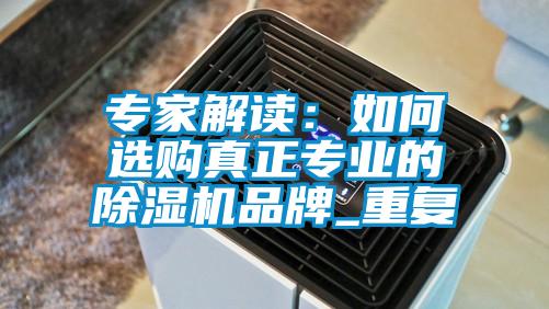 專家解讀：如何選購真正專業(yè)的除濕機品牌_重復