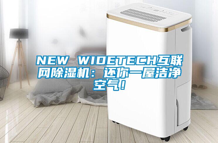 NEW WIDETECH互聯網除濕機：還你一屋潔凈空氣！