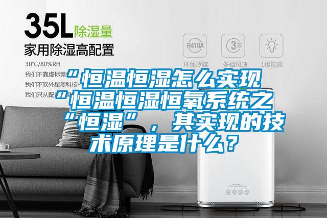 “恒溫恒濕怎么實現(xiàn)“恒溫恒濕恒氧系統(tǒng)之“恒濕”，其實現(xiàn)的技術(shù)原理是什么？