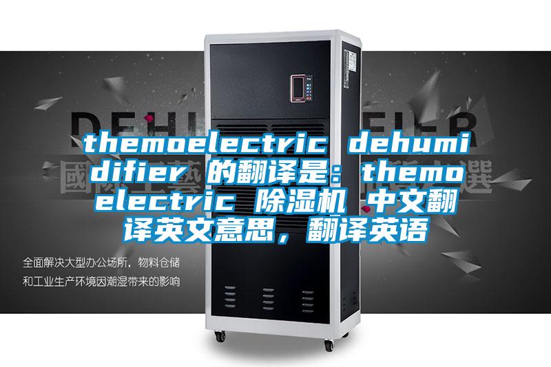 themoelectric dehumidifier 的翻譯是：themoelectric 除濕機(jī) 中文翻譯英文意思，翻譯英語
