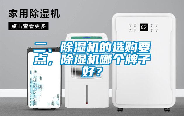 二、除濕機的選購要點，除濕機哪個牌子好？