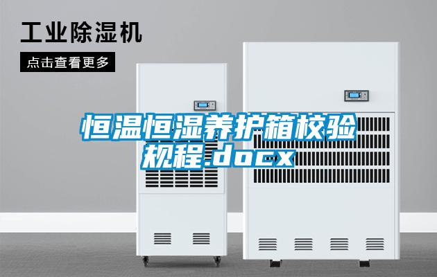 恒溫恒濕養護箱校驗規程.docx