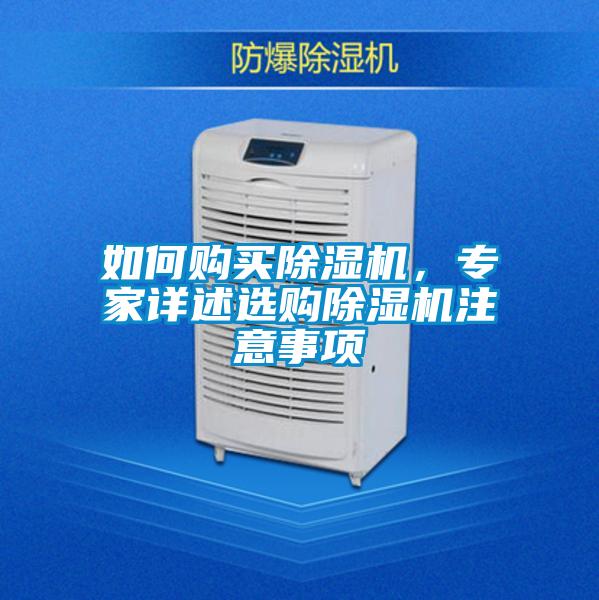 如何購買除濕機，專家詳述選購除濕機注意事項