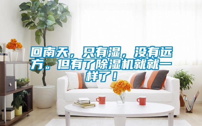 回南天，只有濕，沒有遠(yuǎn)方。但有了除濕機(jī)就就一樣了！