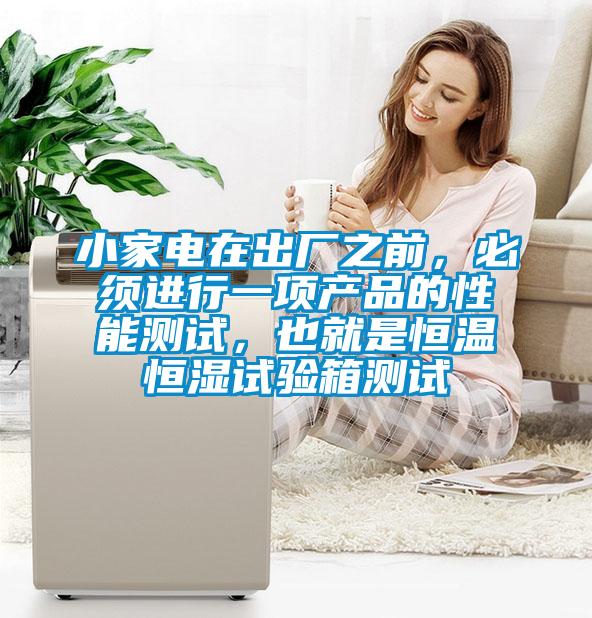 小家電在出廠之前，必須進(jìn)行一項(xiàng)產(chǎn)品的性能測(cè)試，也就是恒溫恒濕試驗(yàn)箱測(cè)試