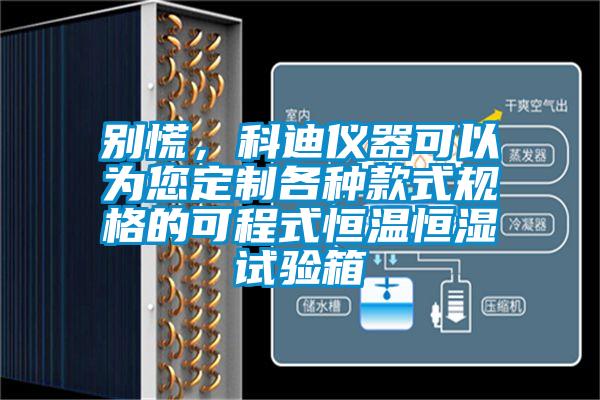 別慌，科迪儀器可以為您定制各種款式規(guī)格的可程式恒溫恒濕試驗箱