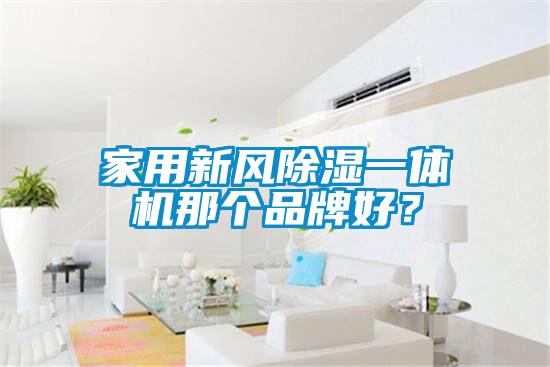 家用新風除濕一體機那個品牌好？