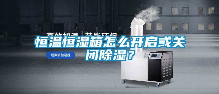 恒溫恒濕箱怎么開啟或關閉除濕？