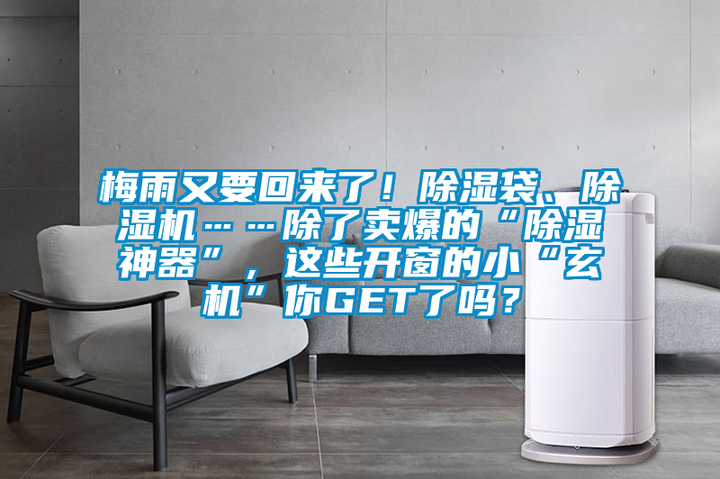 梅雨又要回來了！除濕袋、除濕機……除了賣爆的“除濕神器”，這些開窗的小“玄機”你GET了嗎？