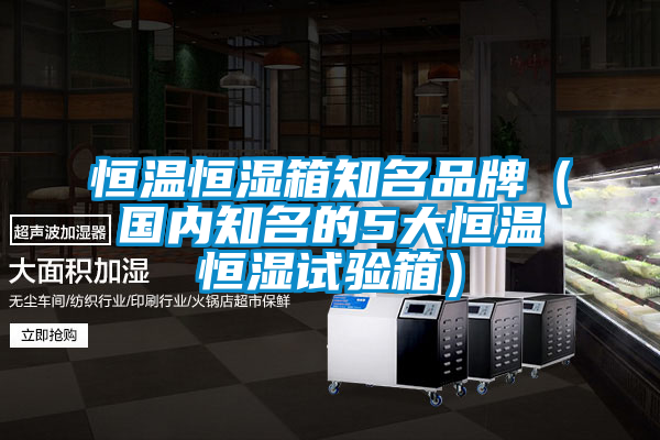 恒溫恒濕箱知名品牌（國內(nèi)知名的5大恒溫恒濕試驗(yàn)箱）