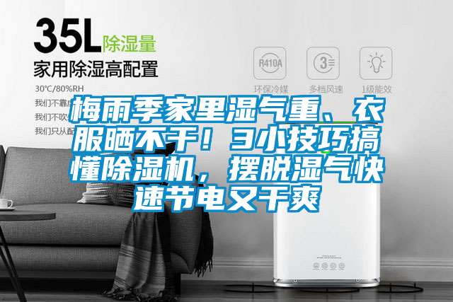 梅雨季家里濕氣重、衣服曬不干！3小技巧搞懂除濕機(jī)，擺脫濕氣快速節(jié)電又干爽