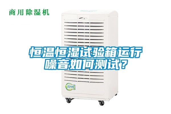 恒溫恒濕試驗箱運行噪音如何測試？