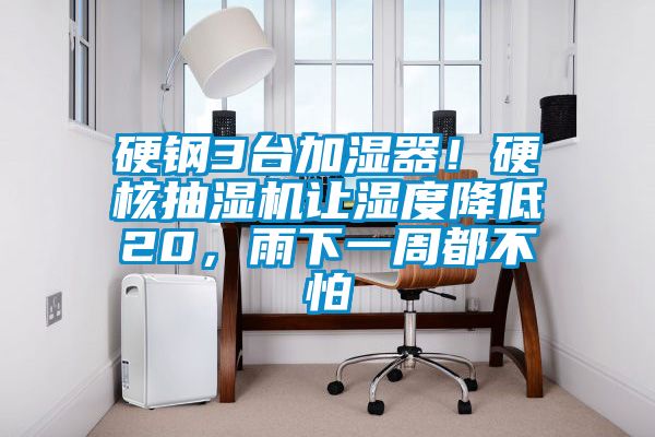 硬鋼3臺加濕器！硬核抽濕機讓濕度降低20，雨下一周都不怕