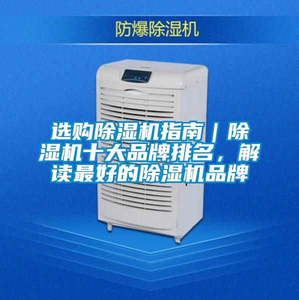 選購(gòu)除濕機(jī)指南｜除濕機(jī)十大品牌排名，解讀最好的除濕機(jī)品牌