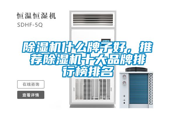除濕機(jī)什么牌子好，推薦除濕機(jī)十大品牌排行榜排名