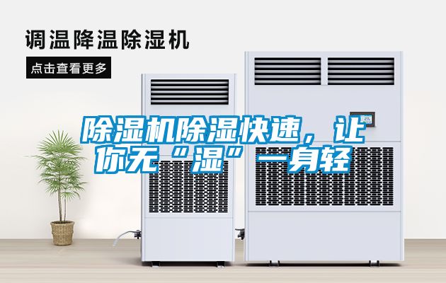 除濕機(jī)除濕快速，讓你無(wú)“濕”一身輕