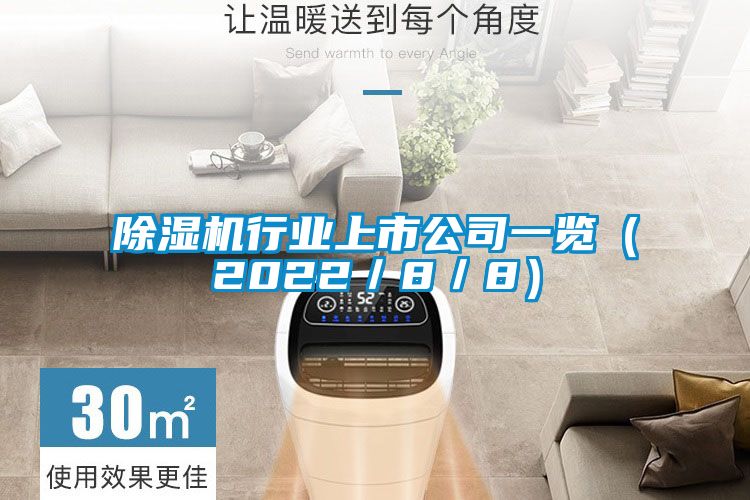 除濕機行業上市公司一覽（2022／8／8）