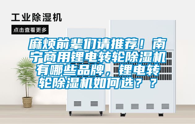 麻煩前輩們請推薦！南寧商用鋰電轉輪除濕機有哪些品牌，鋰電轉輪除濕機如何選？？